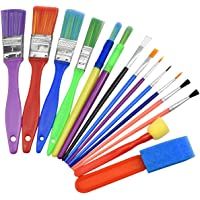 NATUCE 15PCS Pinceles para Pintar- Herramientas de Dibujo para Niños- Pinceles de Pintura para Niños- Niños Esponja…